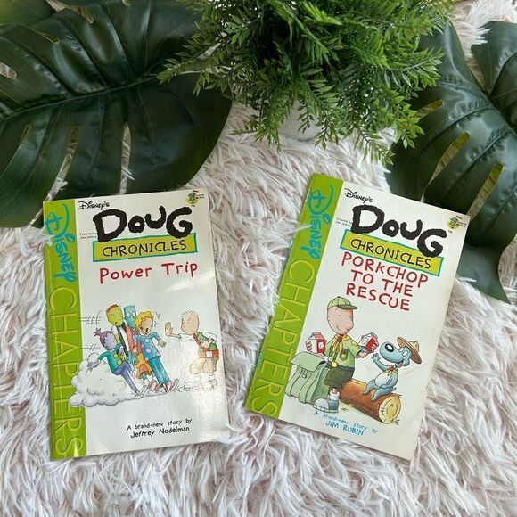 Disney's Doug Chronicles 2 Paperback Books: Porkchop to the Rescue & Power Trip - Picture 1 of 7